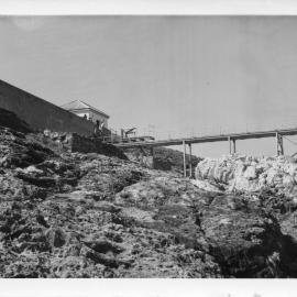 The gantry and storehouse on South Solitary Island, mid 1970s