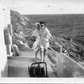 Marion Clark and Pat Ross on South Solitary Island, mid 1970s