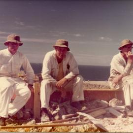 Lightkeepers on North Solitary Island, mid 1970s