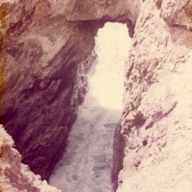 Underneath Arch Rock, mid 1970s