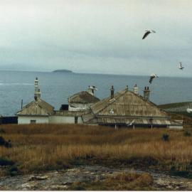 View of the Lightkeepers' cottages on South Solitary Island, c.1975