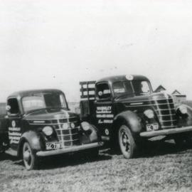 Two trucks from Harry Bailey's fleet