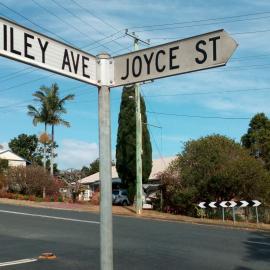 Silent policeman on the corner of Bailey Avenue and Joyce Street in Coffs Harbour, 18 October 2017