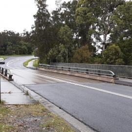 Western view of the Walter Harvie Bridge, 1 July 2021