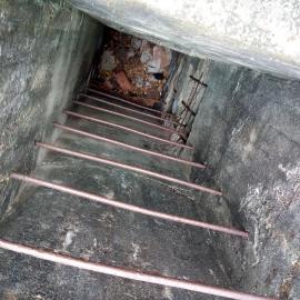 Outlet for the World War II bunker on Dowsett Drive, 27 September 2017
