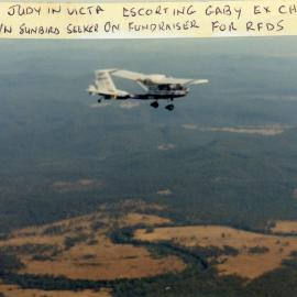 Judy Riddel escorts Aviator Gaby Kennard to her next stop, June 1993
