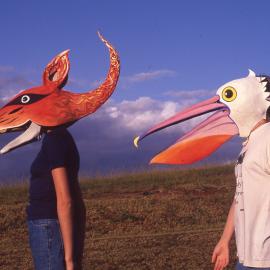 Children wearing masks