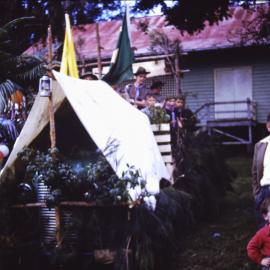 Sawtell street parade ending at the Sawtell Hall, c.1960