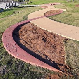 Concrete Snake and Stencils, Arrawarra Headland