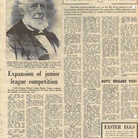 Orara was passageway for early settlers, 25 March 1970