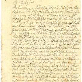 Letter to the Editor, c. 1927