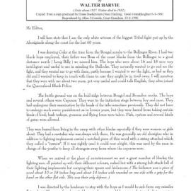 Report of a Tribal Fight about 1865 at Sawtell