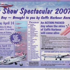 Advertisement for the Air Show Spectacular, April 2007