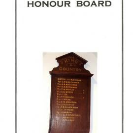 Guide to the Karangi Honour Board, January 2015