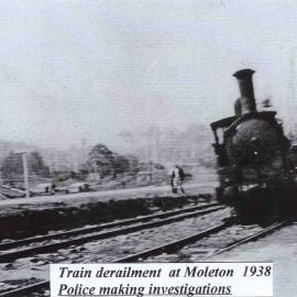 Train derailment at Moleton, October 1936