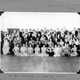 Staff of the Raleigh Milk factory at their Co-optimists Social Club dinner, early 1950s
