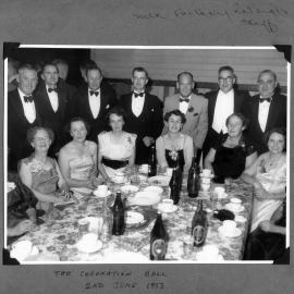 Raleigh Milk factory staff at the Coronation Ball, 2 June 1953