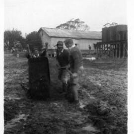 After the flood at Raleigh butter factory, c.1946