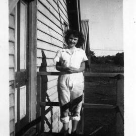 Fay Heber at Raleigh butter factory, c.1946
