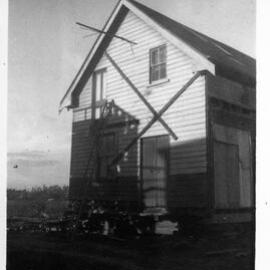 The Raleigh shop after removal from its original position, c.1950