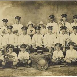 Picture postcard of Coffs Harbour Silver Band, mid 1920s