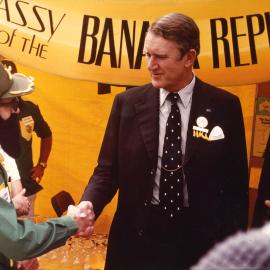 Prime Minister Malcolm Fraser, Embassy of the Banana Republic, Canberra 1981