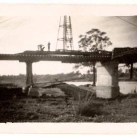 Photograph of a railway bridge under construction