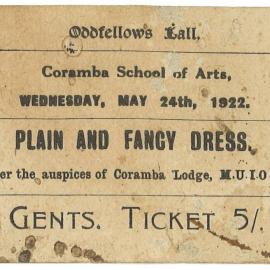 Plain and Fancy Dress Admission Ticket