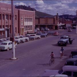 View looking down West High St towards Moonee St