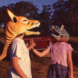 Crocodile and dingo mask