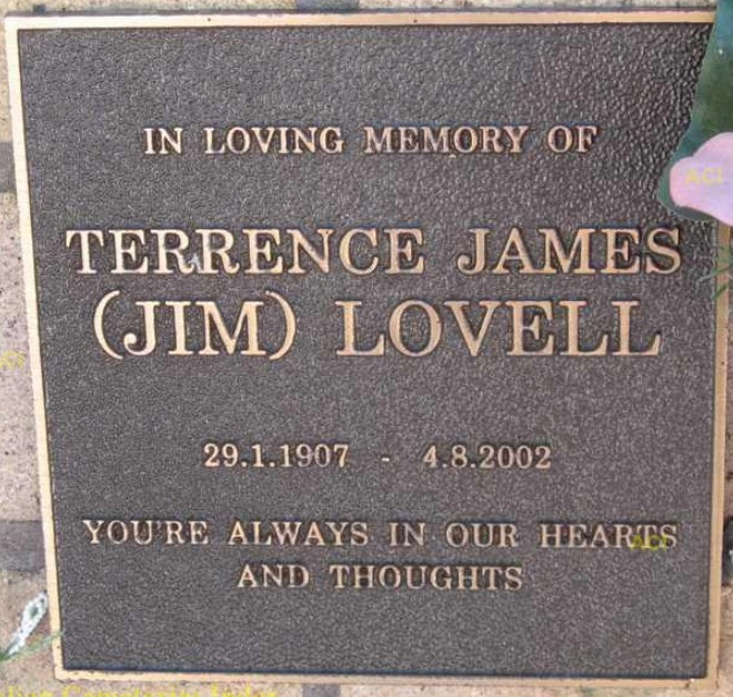 Mr Lovell's birth name was registered as Terence James. 