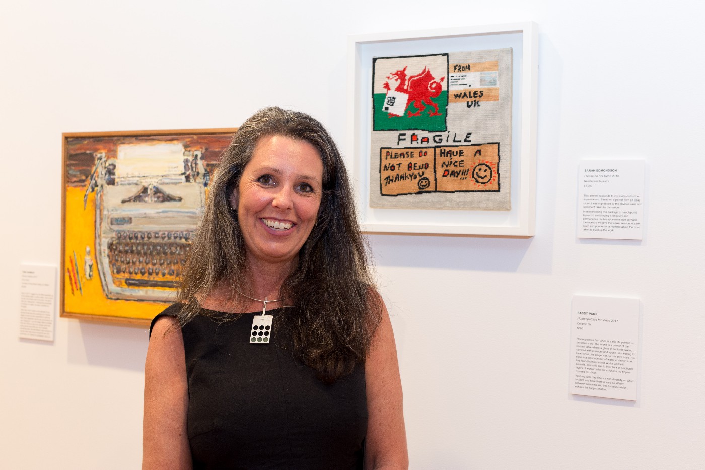 Sarah Edmondson at the opening of Still: National Still Life Award 2017. Photographed by Raymond Mather