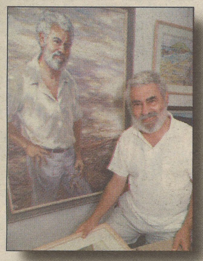 Tony La Spina with self-portrait. Coffs Coast Advocate, 18 February 1998, p.1Tony La Spina with self-portrait. Coffs Coast Advocate, 18 February 1998, p.1