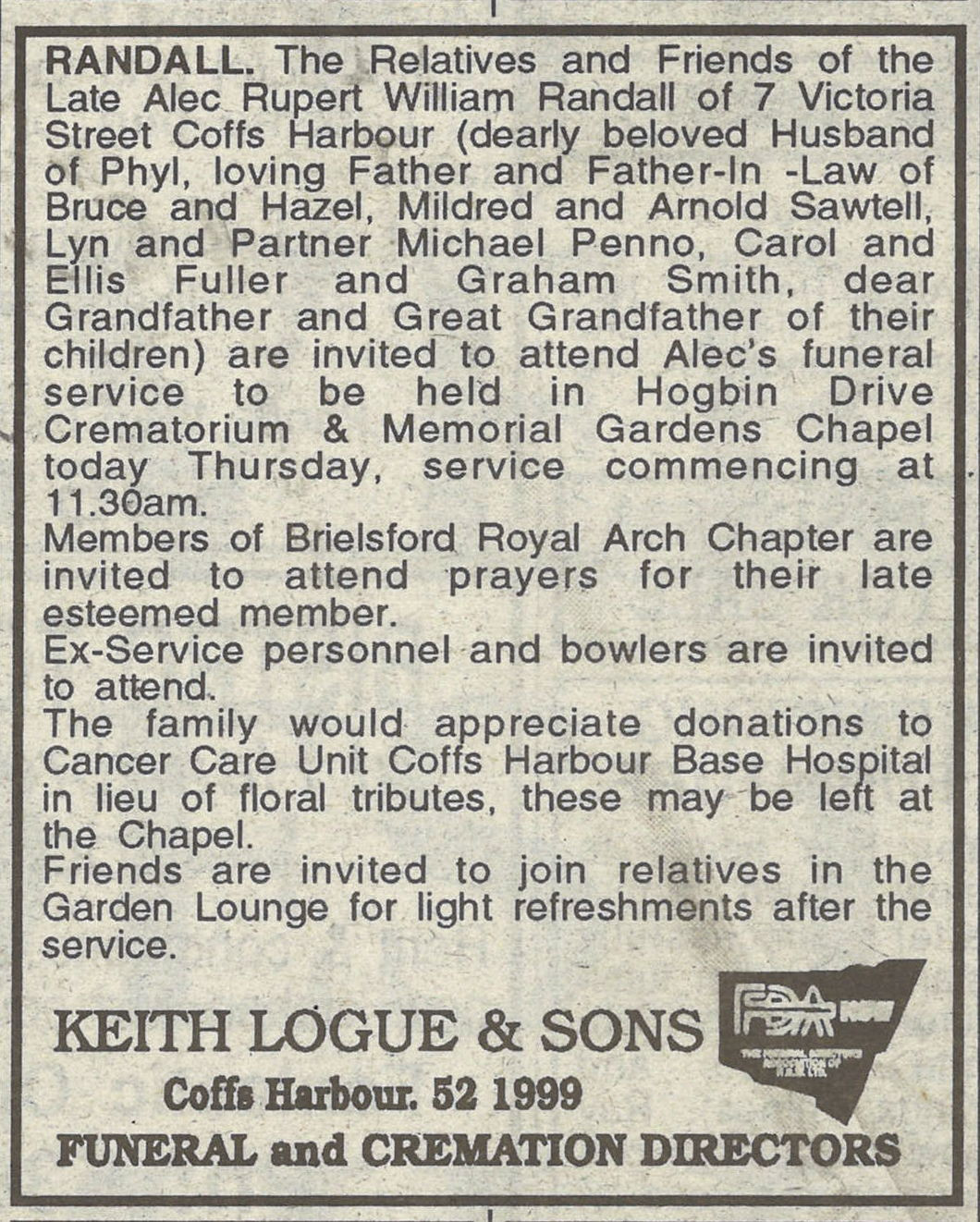 Coffs Harbour Advocate
6 February 1997, p.13