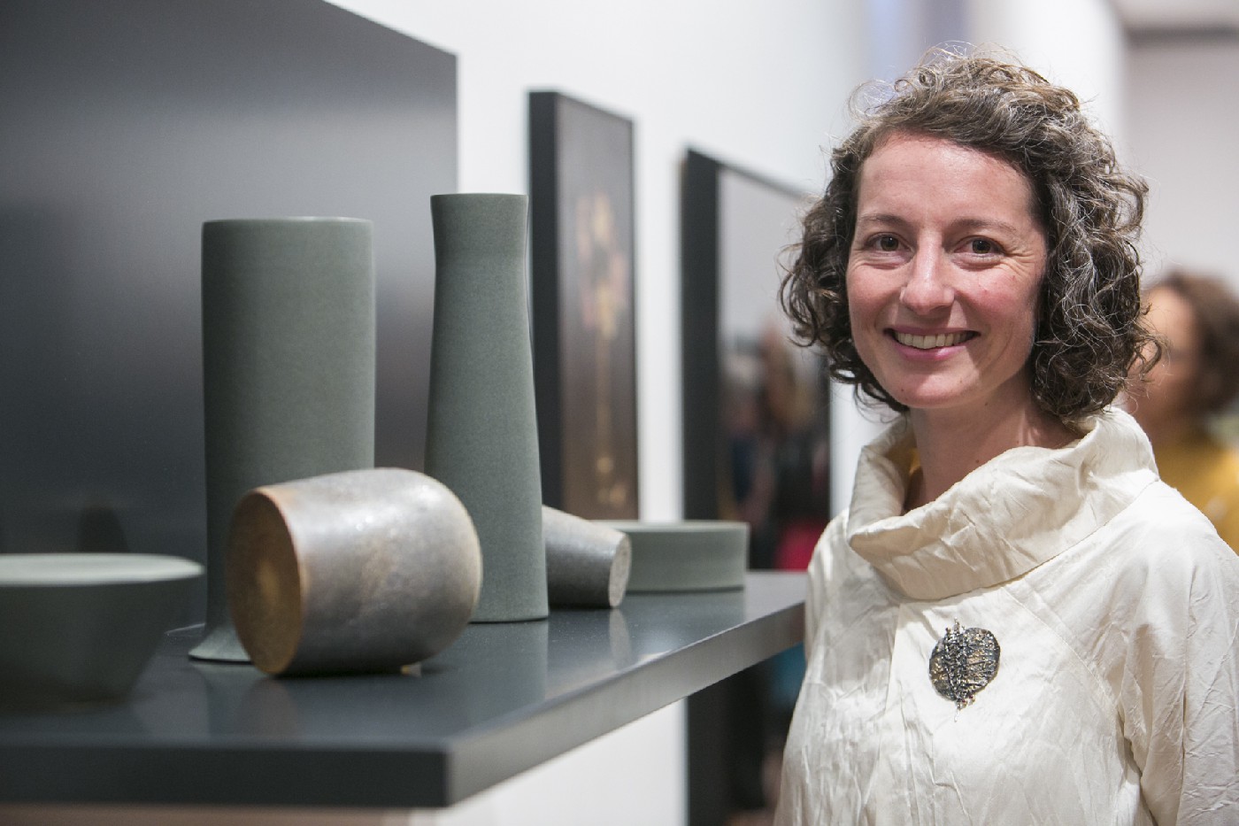 Kelly Austin with her winning work "Stilled Composition 43" at the opening of Still: National Still Life Award 2019.First Prize Winner, Kelly Austin with her work "Stilled Composition 43" at the opening of Still: National Still Life Award 2019.First Prize Winner, Kelly Austin with her work "Stilled Composition 43" at the opening of Still: National Still Life Award 2019.First Prize Winner, Kelly Austin with her work "Stilled Composition 43" at the opening of Still: National Still Life Award 2019.