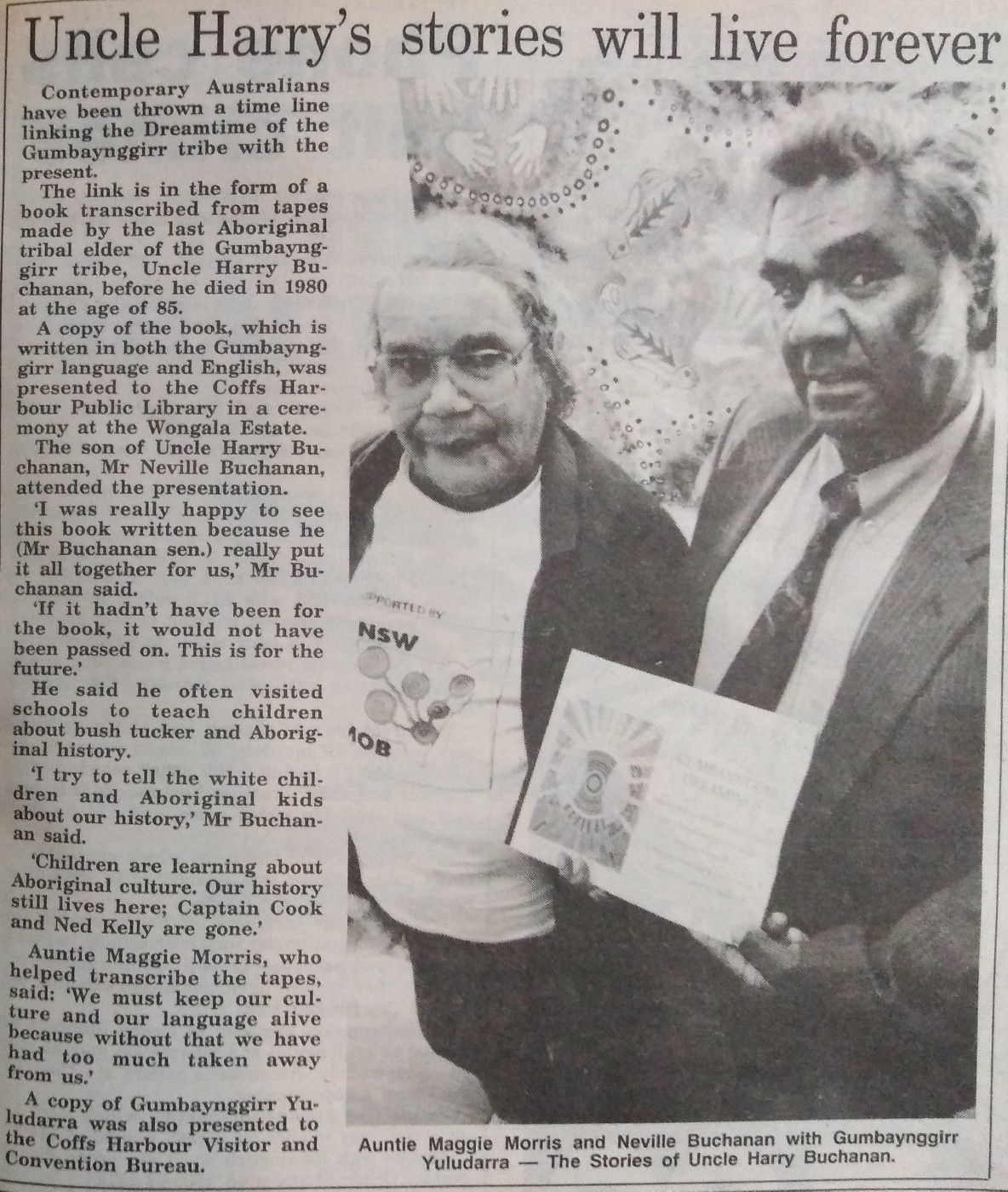 Uncle Harry's stories will live forever
Coffs Harbour Advocate
23 September 1994, p.9
