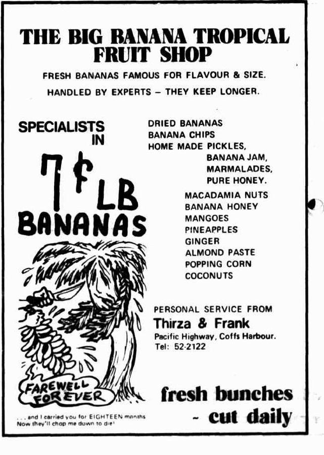 Advertising (1976, April 14). The Bananacoast Opinion (Coffs Harbour, NSW : 1973 - 1978), p. 14. http://nla.gov.au/nla.news-article254809900