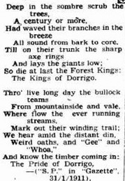 The Plateau's Early Settlers (1953, September 25). The Don Dorrigo Gazette and Guy Fawkes Advocate (NSW : 1910 - 1954), p. 9. http://nla.gov.au/nla.news-article173137674