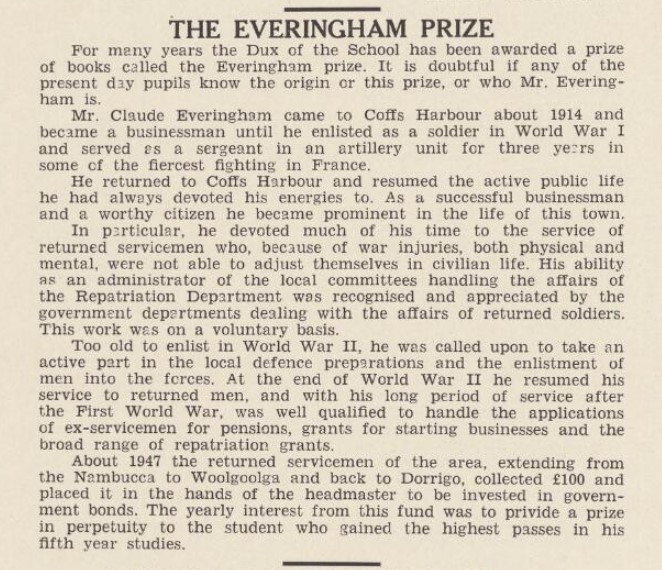 Coffs Harbour High School. (N.S.W. :). THE EVERINGHAM PRIZE, Beacon http://nla.gov.au/nla.obj-1401354541